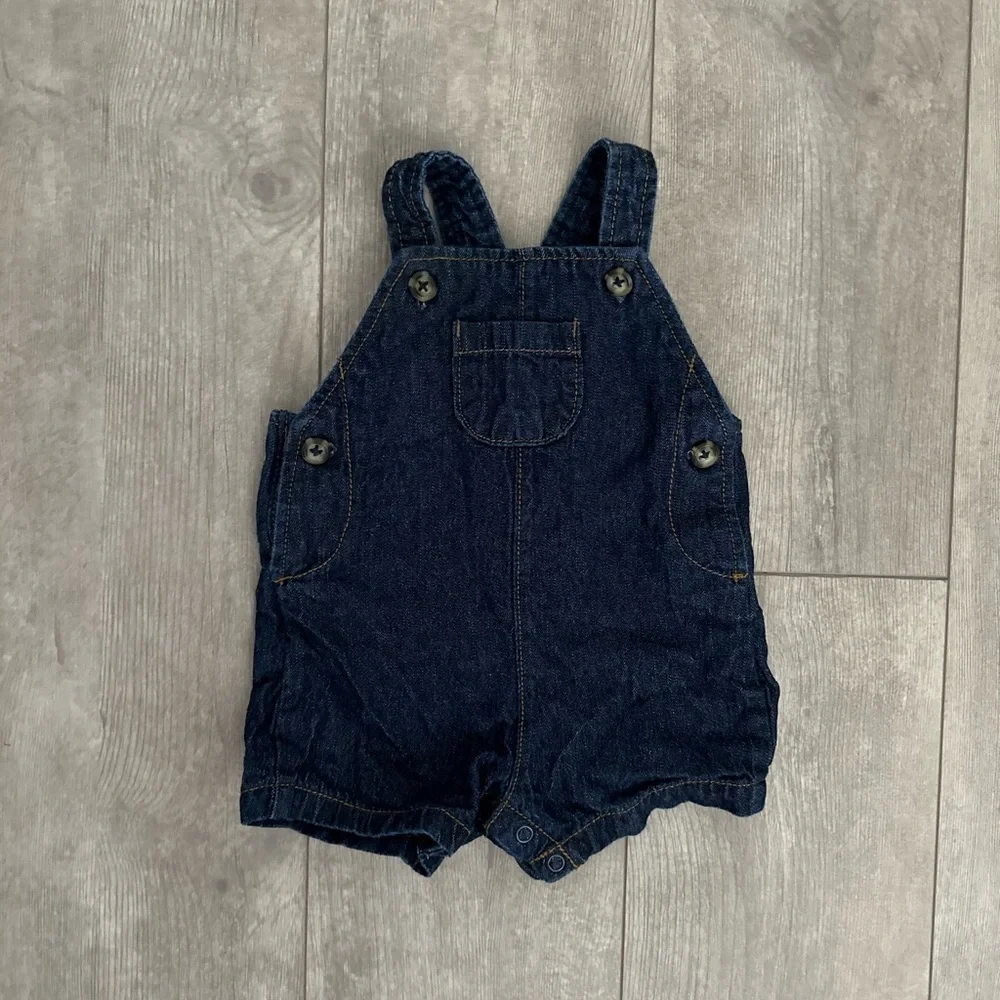 Carter’s 3 month baby boy overalls dark denim